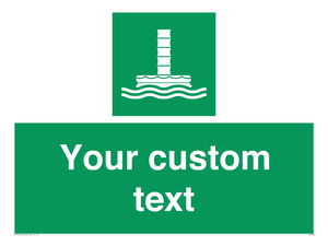 SA7288: Custom sign safe condition Evacuation chute