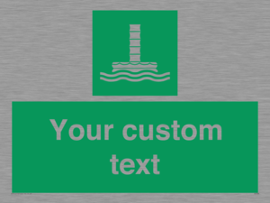 SA7288: Custom sign safe condition Evacuation chute