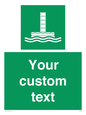 SA7288: Custom sign safe condition Evacuation chute