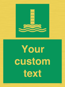 SA7288: Custom sign safe condition Evacuation chute