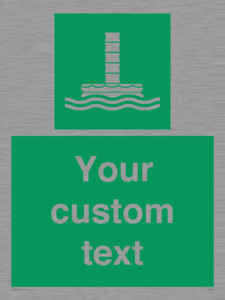 SA7288: Custom sign safe condition Evacuation chute