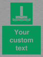 SA7288: Custom sign safe condition Evacuation chute