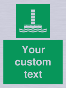 SA7288: Custom sign safe condition Evacuation chute