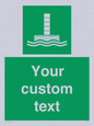 SA7288: Custom sign safe condition Evacuation chute