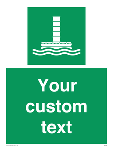 SA7288: Custom sign safe condition Evacuation chute