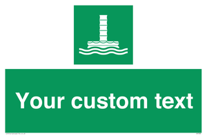 SA7288: Custom sign safe condition Evacuation chute