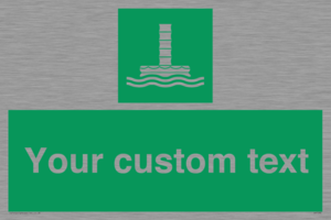 SA7288: Custom sign safe condition Evacuation chute