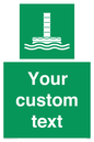 SA7288: Custom sign safe condition Evacuation chute