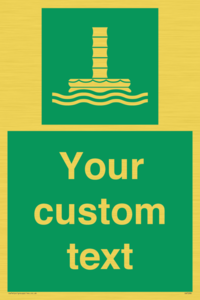 SA7288: Custom sign safe condition Evacuation chute