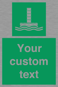 SA7288: Custom sign safe condition Evacuation chute