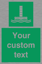 SA7288: Custom sign safe condition Evacuation chute
