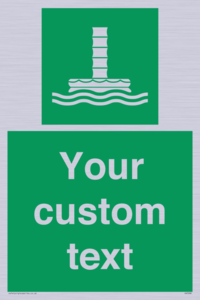 SA7288: Custom sign safe condition Evacuation chute