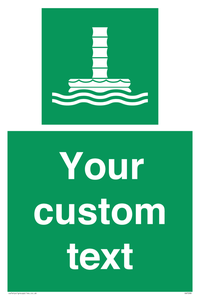 SA7288: Custom sign safe condition Evacuation chute