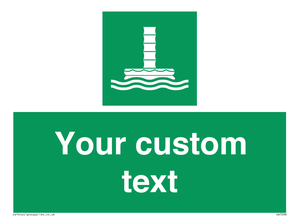 SA7288: Custom sign safe condition Evacuation chute