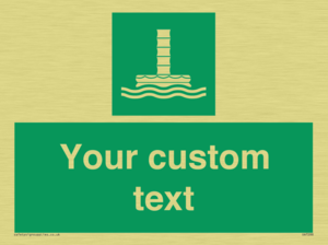 SA7288: Custom sign safe condition Evacuation chute