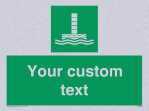 SA7288: Custom sign safe condition Evacuation chute