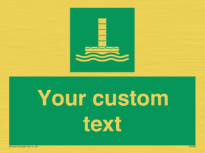 SA7288: Custom sign safe condition Evacuation chute