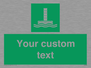 SA7288: Custom sign safe condition Evacuation chute