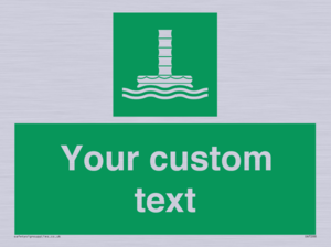SA7288: Custom sign safe condition Evacuation chute