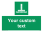SA7288: Custom sign safe condition Evacuation chute