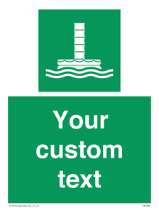 SA7288: Custom sign safe condition Evacuation chute