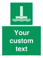 SA7288: Custom sign safe condition Evacuation chute