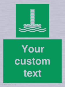 SA7288: Custom sign safe condition Evacuation chute