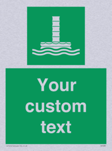 SA7288: Custom sign safe condition Evacuation chute