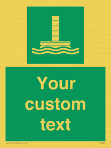 SA7288: Custom sign safe condition Evacuation chute