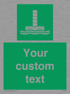 SA7288: Custom sign safe condition Evacuation chute