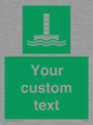 SA7288: Custom sign safe condition Evacuation chute