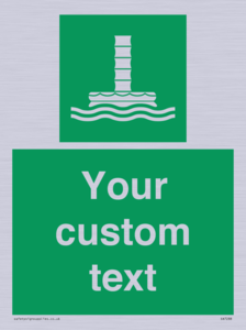 SA7288: Custom sign safe condition Evacuation chute