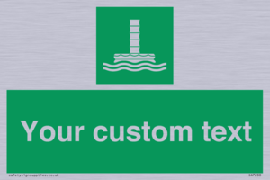 SA7288: Custom sign safe condition Evacuation chute