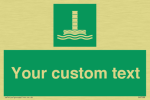 SA7288: Custom sign safe condition Evacuation chute