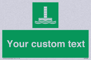 SA7288: Custom sign safe condition Evacuation chute
