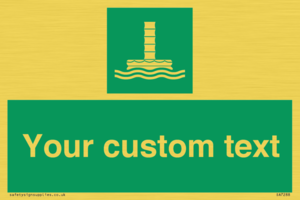 SA7288: Custom sign safe condition Evacuation chute