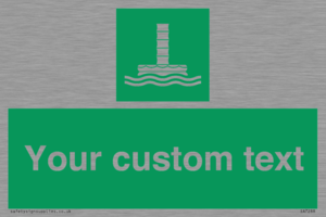 SA7288: Custom sign safe condition Evacuation chute