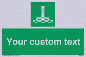 SA7288: Custom sign safe condition Evacuation chute