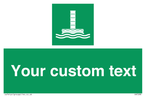 SA7288: Custom sign safe condition Evacuation chute