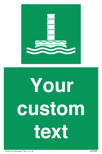 SA7288: Custom sign safe condition Evacuation chute