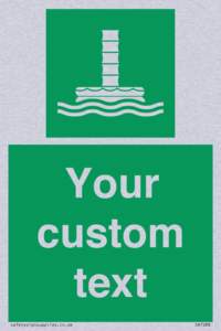SA7288: Custom sign safe condition Evacuation chute