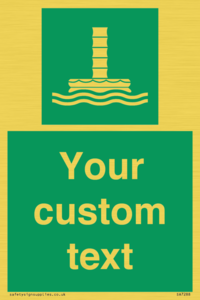 SA7288: Custom sign safe condition Evacuation chute