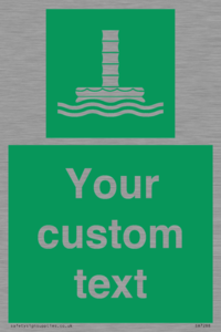 SA7288: Custom sign safe condition Evacuation chute