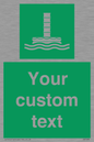 SA7288: Custom sign safe condition Evacuation chute