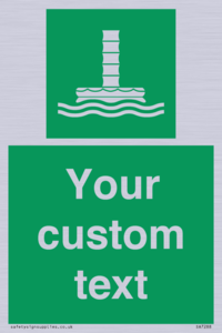 SA7288: Custom sign safe condition Evacuation chute