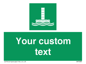 SA7288: Custom sign safe condition Evacuation chute