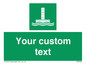 SA7288: Custom sign safe condition Evacuation chute