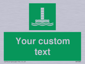 SA7288: Custom sign safe condition Evacuation chute