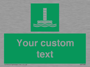 SA7288: Custom sign safe condition Evacuation chute