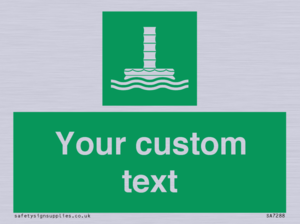 SA7288: Custom sign safe condition Evacuation chute